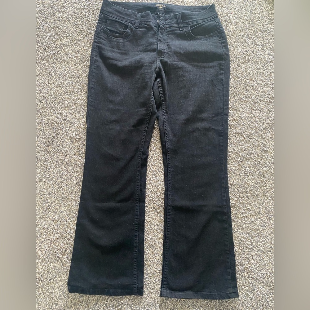 Riders by Lee Black Flare Jeans | Size 14 - Picture 1 of 6